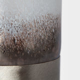 12" Brushed Silver Glass Vase - Homeroots