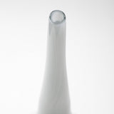 21" Blue Gray and Taupe Handblown Spun Glass Vase - Homeroots