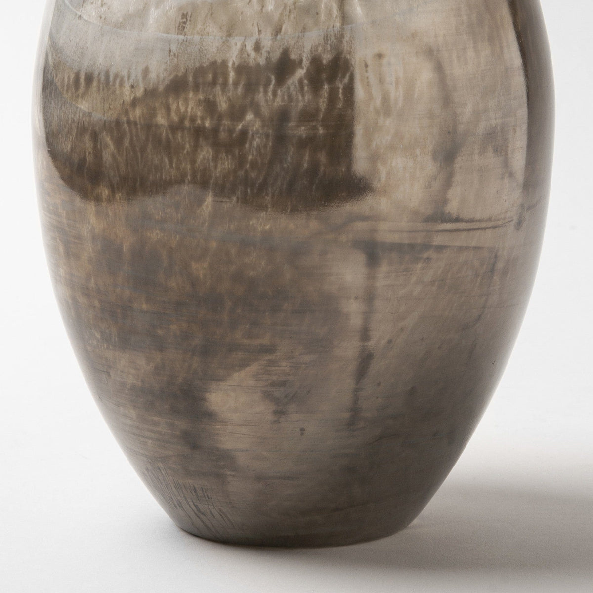 21" Blue Gray and Taupe Handblown Spun Glass Vase - Homeroots - Flyclothing LLC