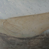 9" Blue and Brown Ocean Colored Bubble Glass Rounded Square Glass Vase - Homeroots