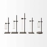 Set of Five Test Tube Vases with Metal Bases - Homeroots - Flyclothing LLC