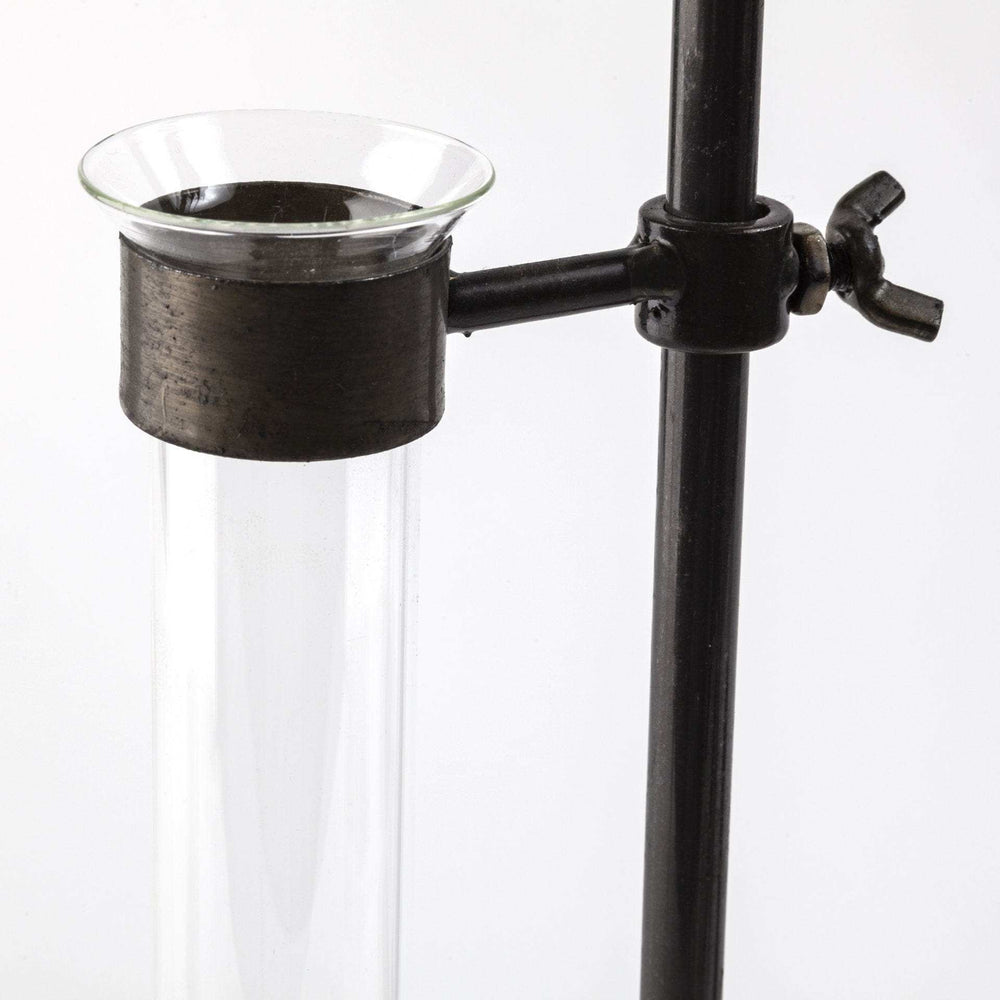 Set of Five Test Tube Vases with Metal Bases - Homeroots - Flyclothing LLC