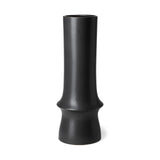 17" Matte Black Contempo Deco Ceramic Vase - Homeroots