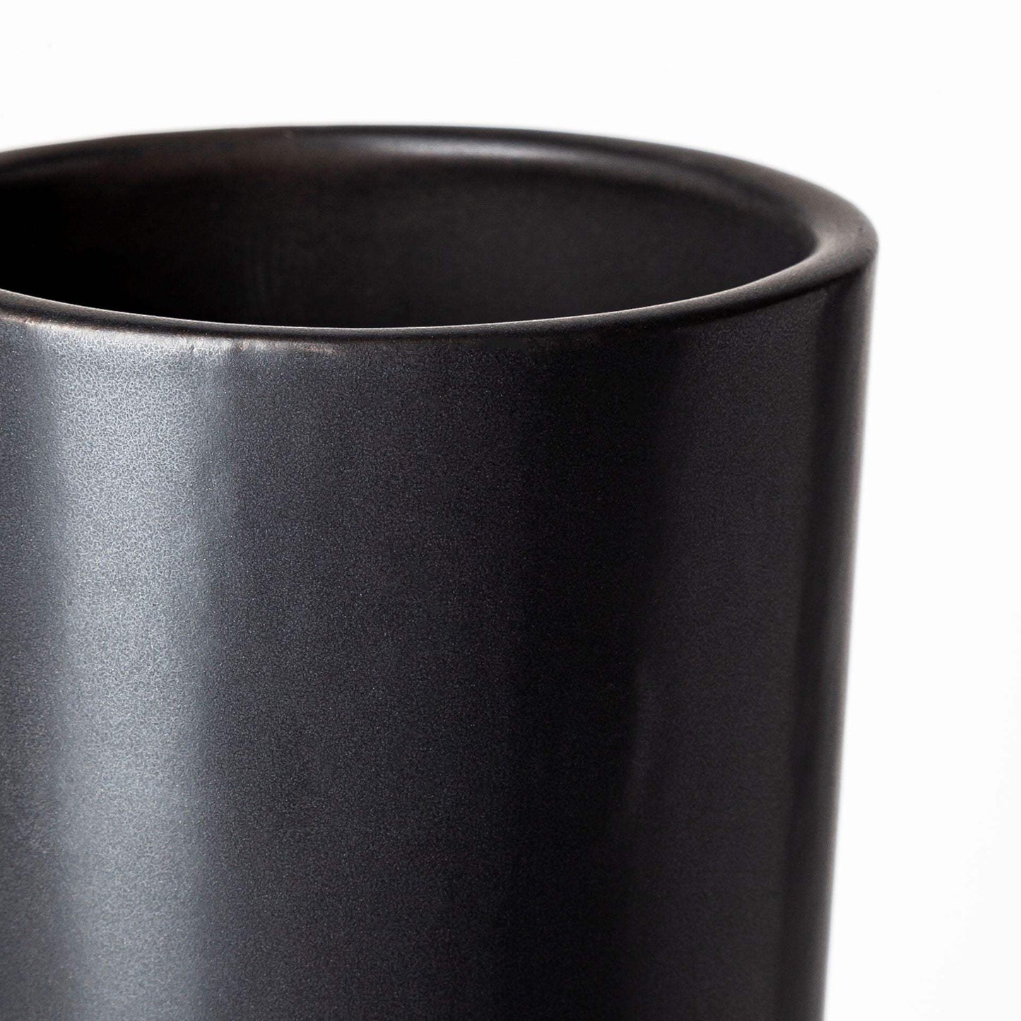 17" Matte Black Contempo Deco Ceramic Vase - Homeroots - Flyclothing LLC