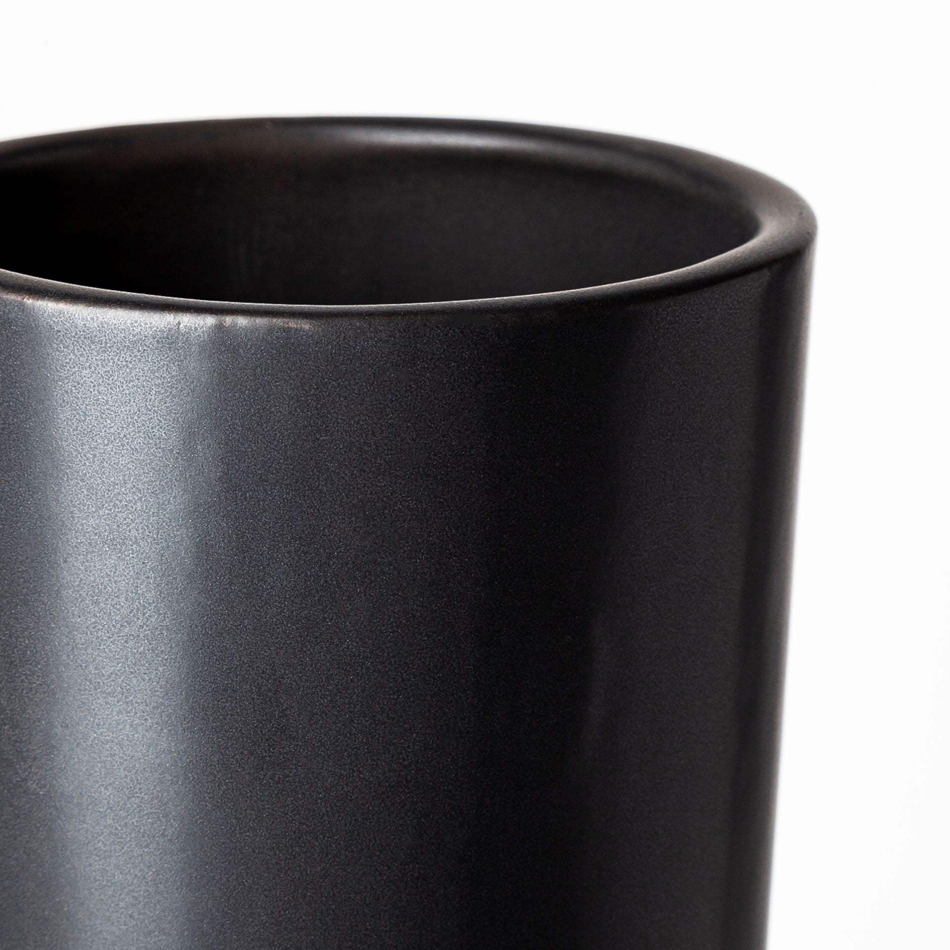 17" Matte Black Contempo Deco Ceramic Vase - Homeroots - Flyclothing LLC