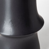 17" Matte Black Contempo Deco Ceramic Vase - Homeroots