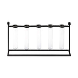 Black Metal Five Test Tube Vase - Homeroots - Flyclothing LLC