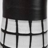 24" Black and White Modern Grid Ceramic Vase - Homeroots - Flyclothing LLC