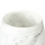 8" Gray and Cream Marble Design Glass Vase - Homeroots
