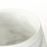 8" Gray and Cream Marble Design Glass Vase - Homeroots