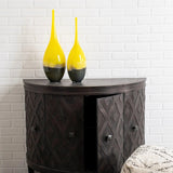 19" Lovely Yellow and Gray Handblown Spunglass Vase - Homeroots