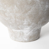 10" Rustic Organic Finish Whitewash Brown Ceramic Vase - Homeroots