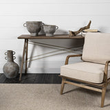 10" Rustic Organic Finish Whitewash Brown Ceramic Vase - Homeroots - Flyclothing LLC