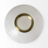 8" Modern Pearl White Gold Rim Rounded Square Glass Vase - Homeroots - Flyclothing LLC