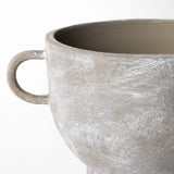 7" Rustic Organic Finish Whitewash Brown Ceramic Vase - Homeroots - Flyclothing LLC