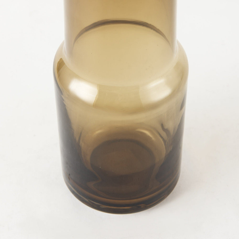 12" Brown Ombre Glass Vase - Homeroots