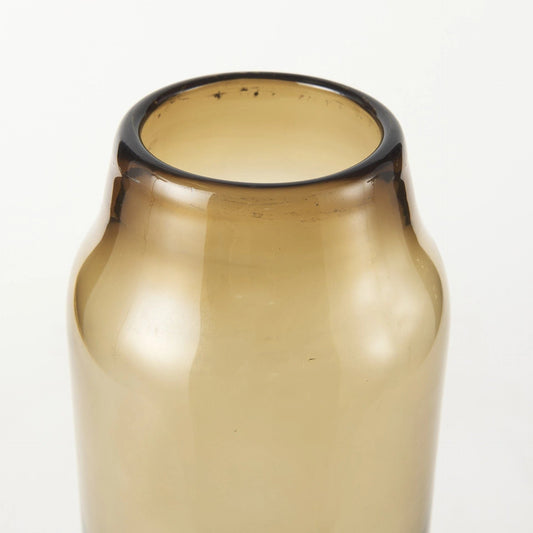 16" Vintage Look Ombre Brown Glass Vase - Homeroots