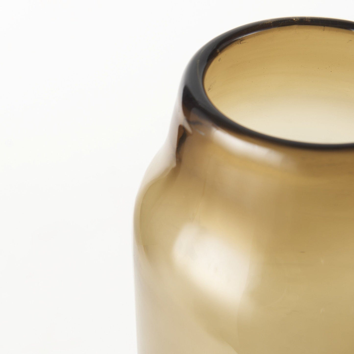 16" Vintage Look Ombre Brown Glass Vase - Homeroots - Flyclothing LLC