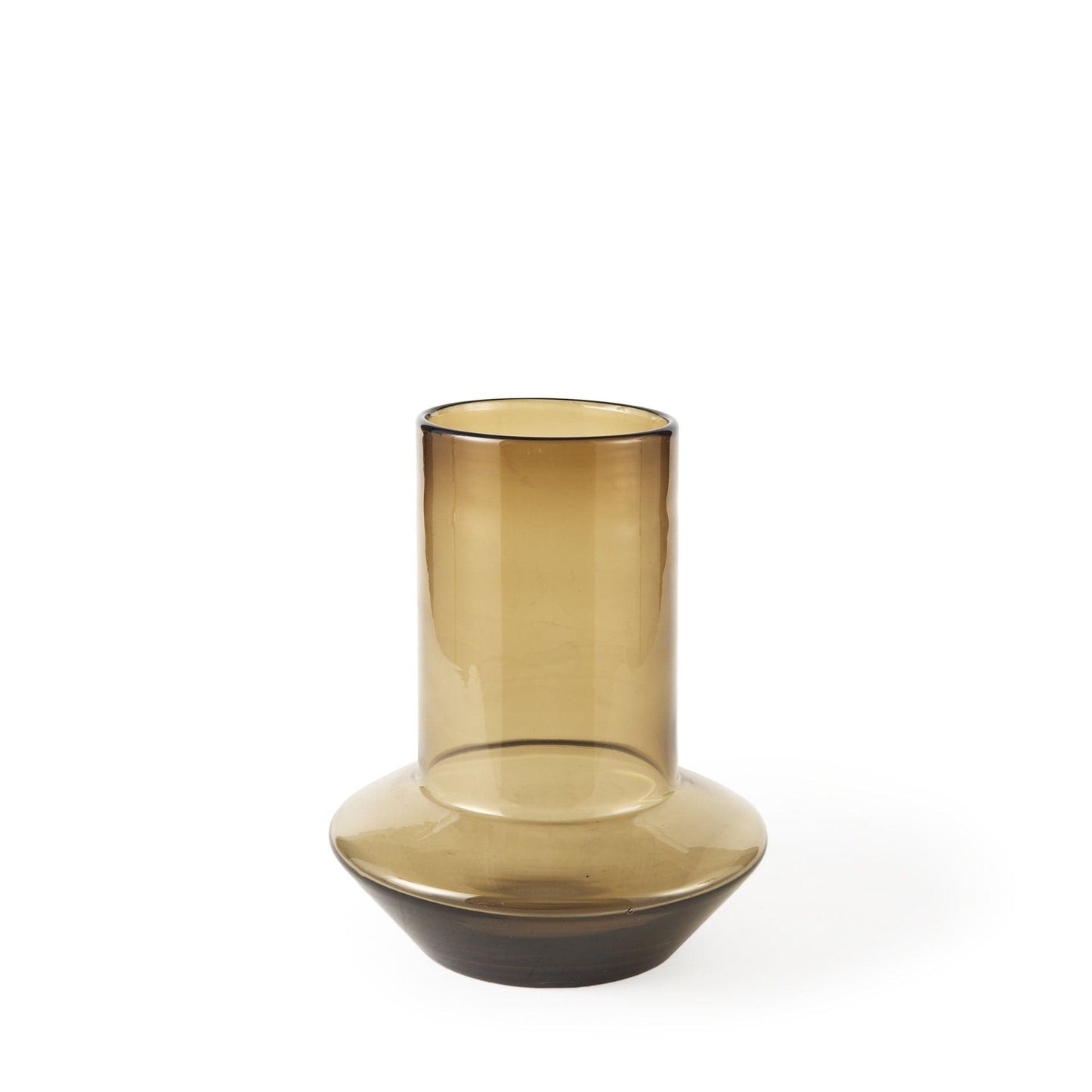 10" Vintage Look Ombre Brown Glass Vase - Homeroots - Flyclothing LLC
