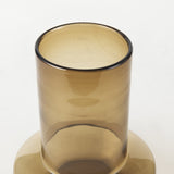 10" Vintage Look Ombre Brown Glass Vase - Homeroots