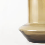 10" Vintage Look Ombre Brown Glass Vase - Homeroots