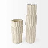 23" Jumbo Organic Textured Sand Vase - Homeroots
