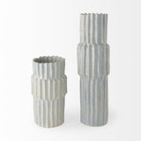 23" Jumbo Organic Textured Gray Vase - Homeroots - Flyclothing LLC