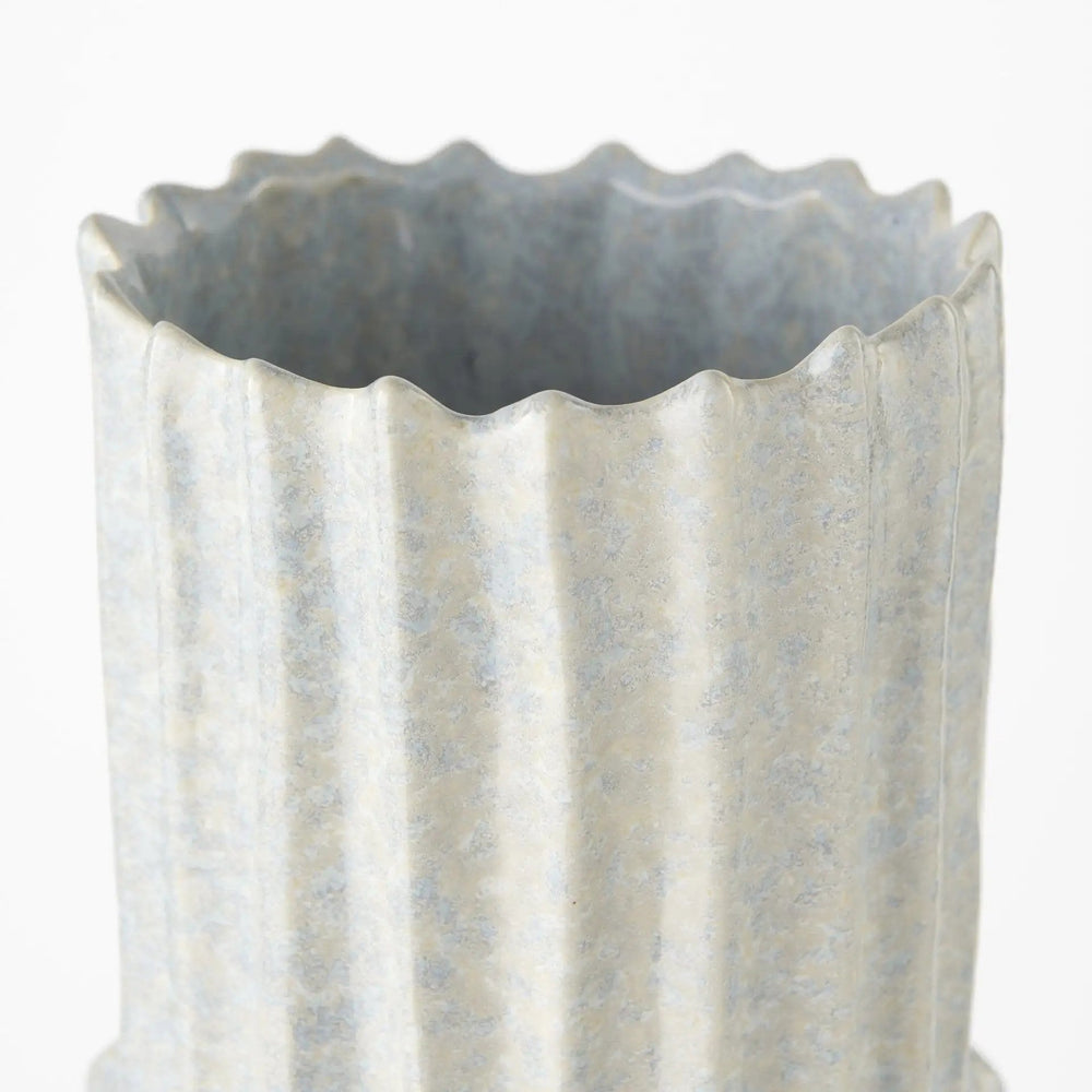 23" Jumbo Organic Textured Gray Vase - Homeroots