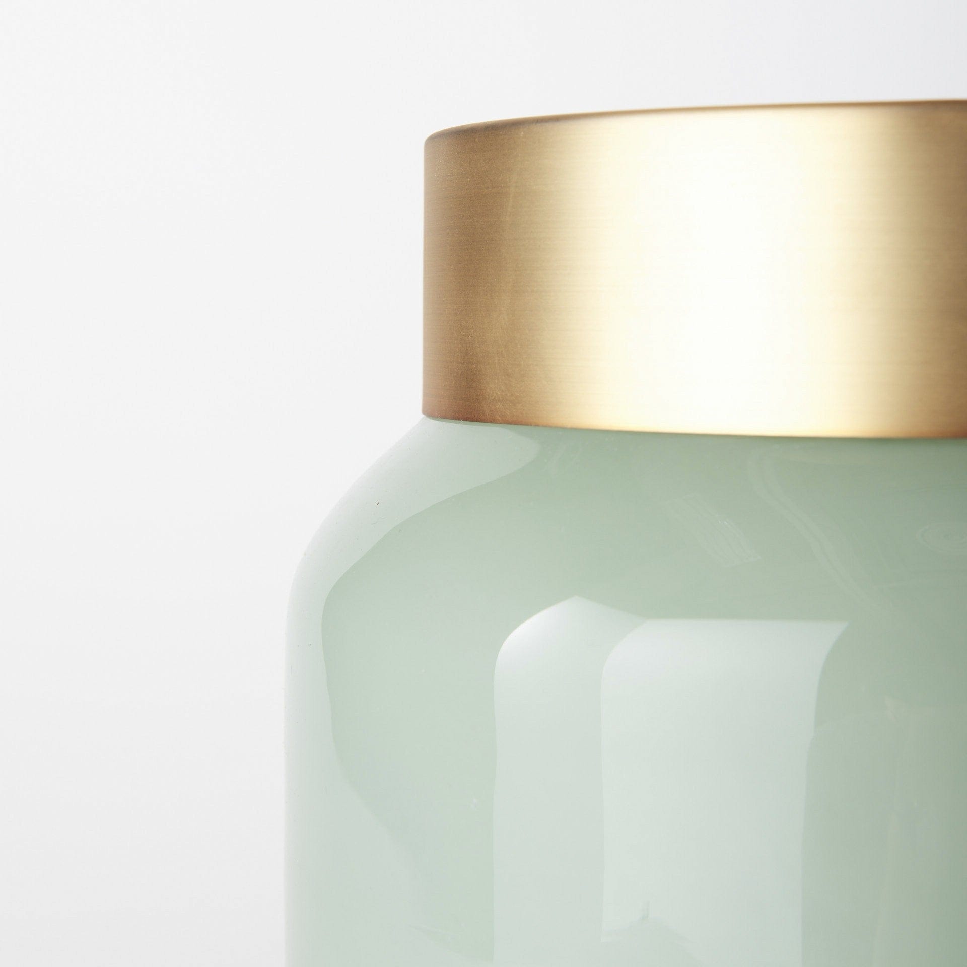 10" Smokey Green and Glass Rounded Square Vase - Homeroots - Flyclothing LLC