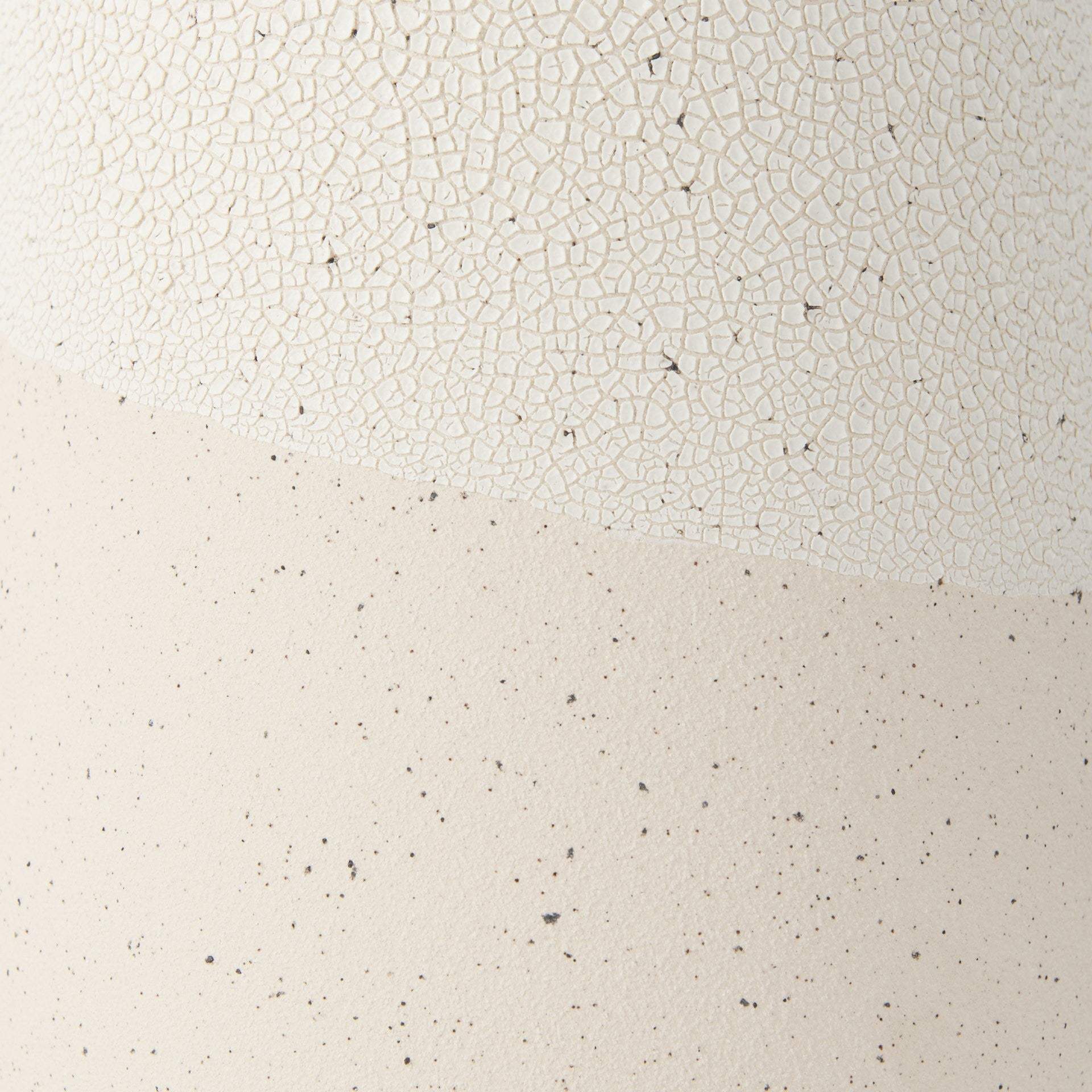 Blush Two Tone Organic Crackle Glaze Ceramic Vase - Homeroots - Flyclothing LLC