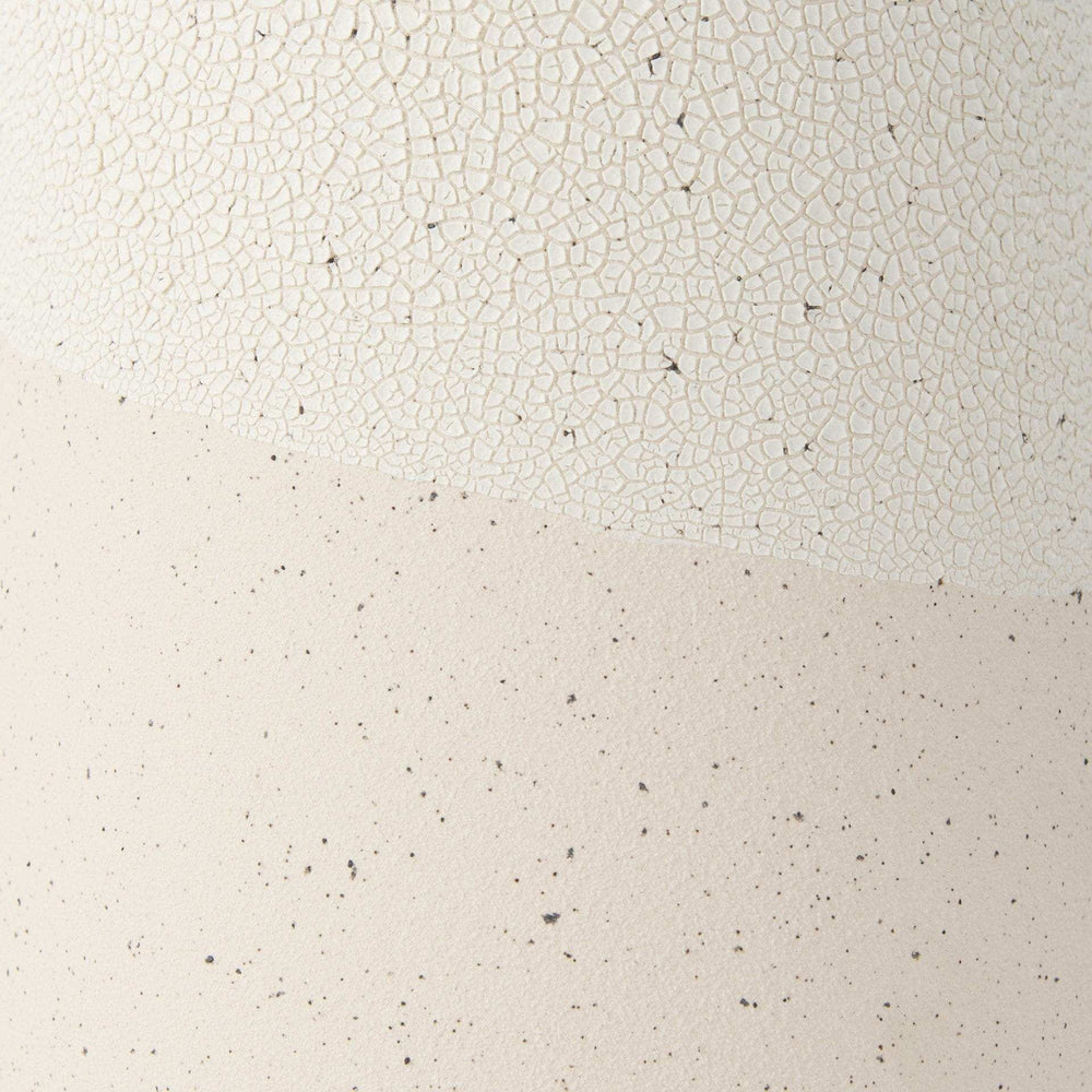 Blush Two Tone Organic Crackle Glaze Ceramic Vase - Homeroots - Flyclothing LLC