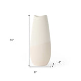 Blush Two Tone Organic Crackle Glaze Ceramic Vase - Homeroots - Flyclothing LLC