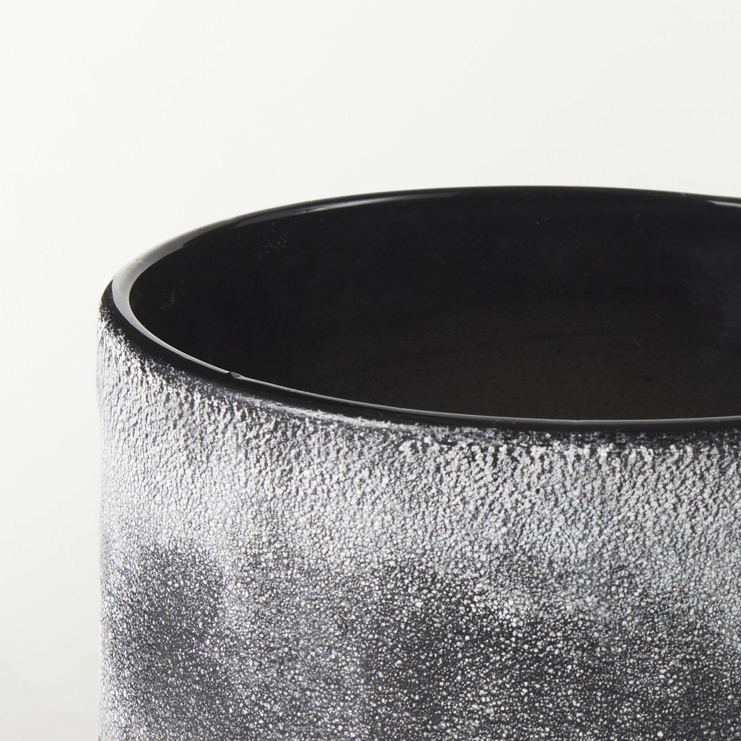 6" Black Brown and Gray Ombre Textured Ceramic Vase - Homeroots - Flyclothing LLC