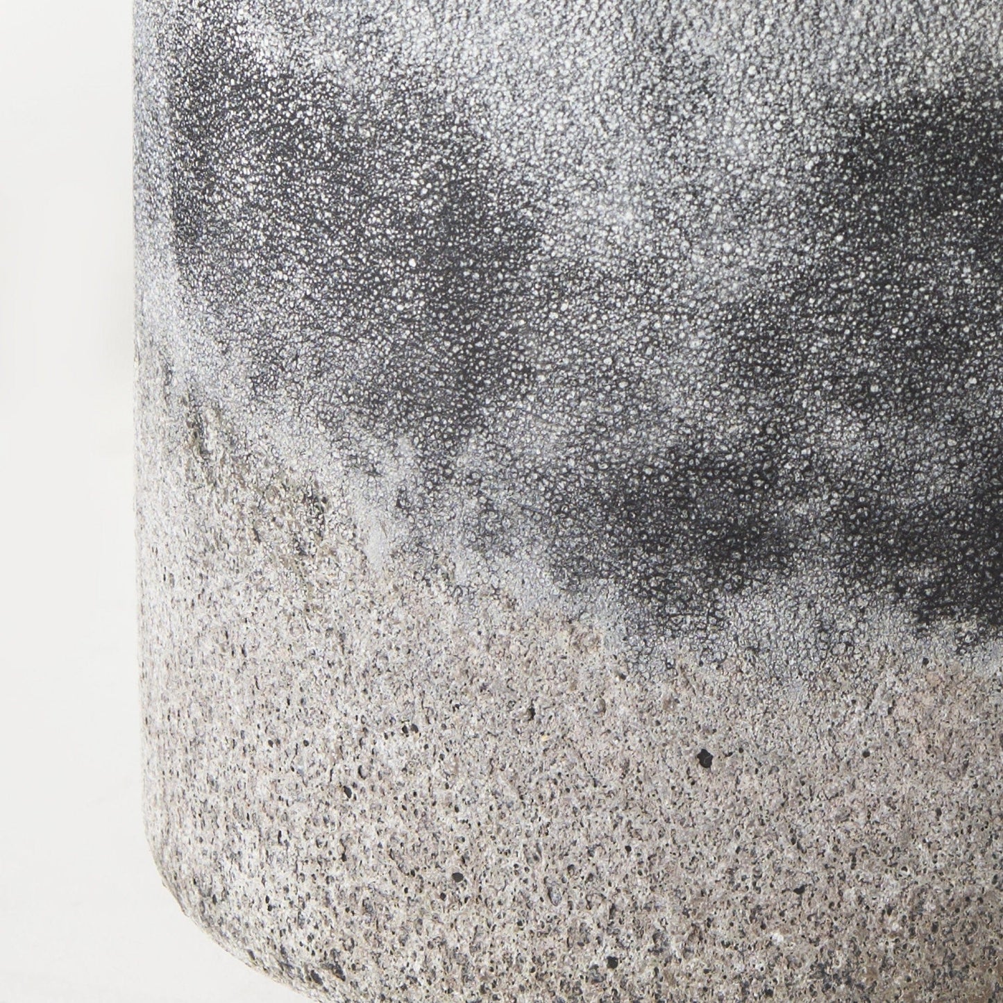 6" Black Brown and Gray Ombre Textured Ceramic Vase - Homeroots - Flyclothing LLC