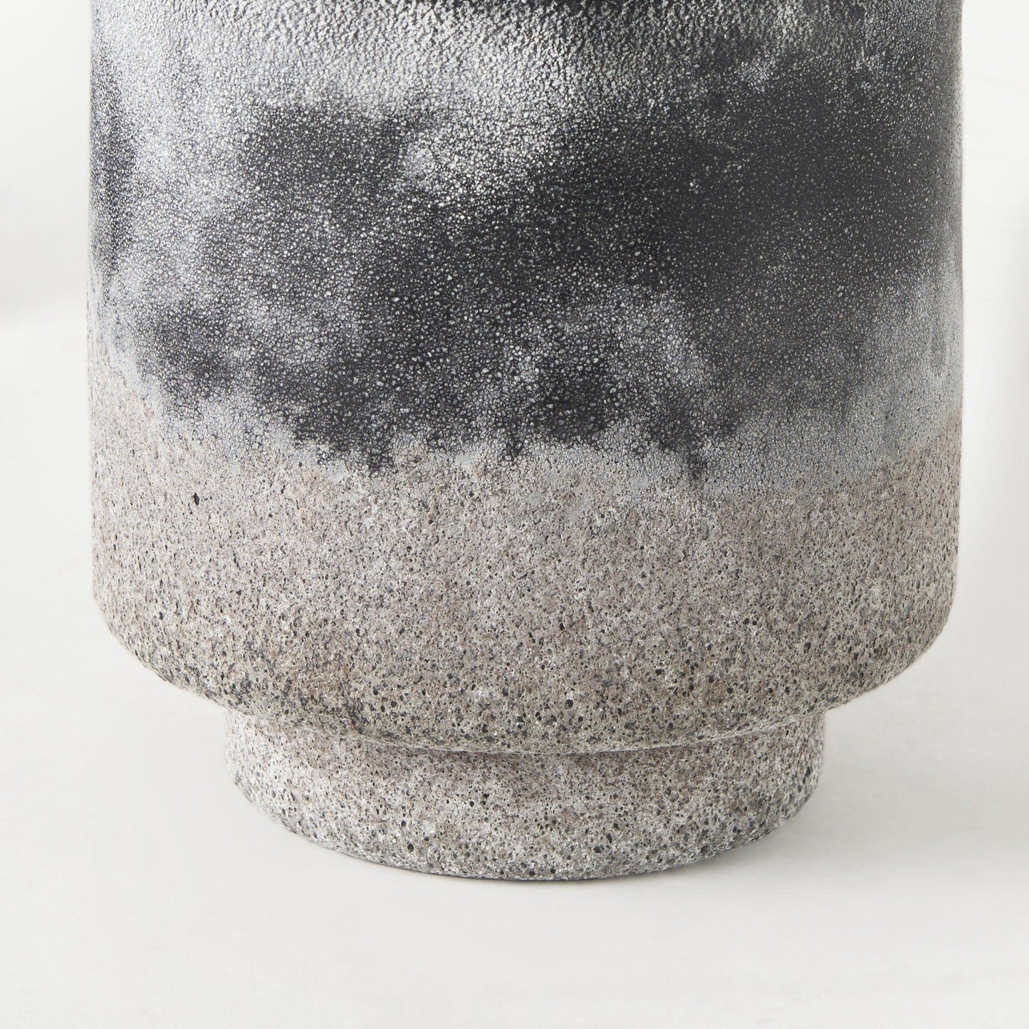 6" Black Brown and Gray Ombre Textured Ceramic Vase - Homeroots - Flyclothing LLC