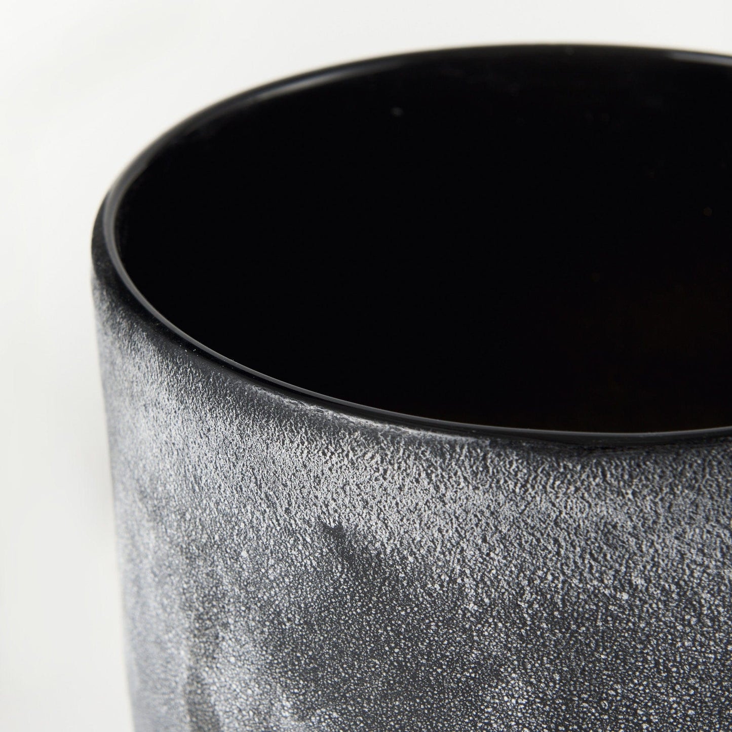 9" Black Brown and Gray Ombre Textured Ceramic Vase - Homeroots - Flyclothing LLC