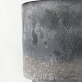 9" Black Brown and Gray Ombre Textured Ceramic Vase - Homeroots