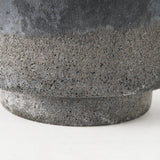9" Black Brown and Gray Ombre Textured Ceramic Vase - Homeroots - Flyclothing LLC
