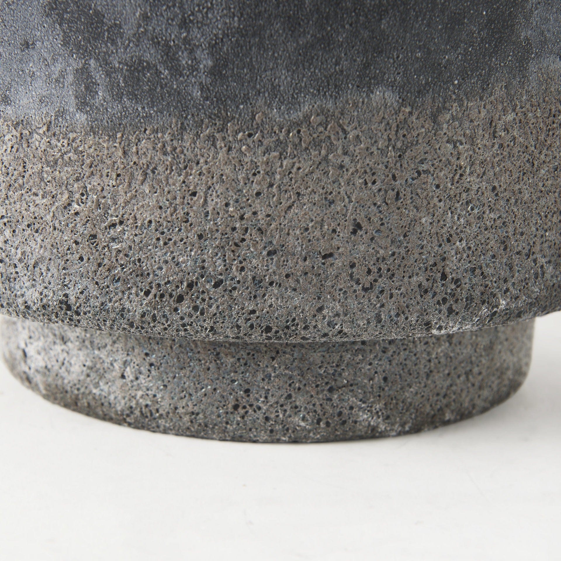 9" Black Brown and Gray Ombre Textured Ceramic Vase - Homeroots - Flyclothing LLC