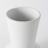 9" White Contempo Deco Ceramic Vase - Homeroots - Flyclothing LLC
