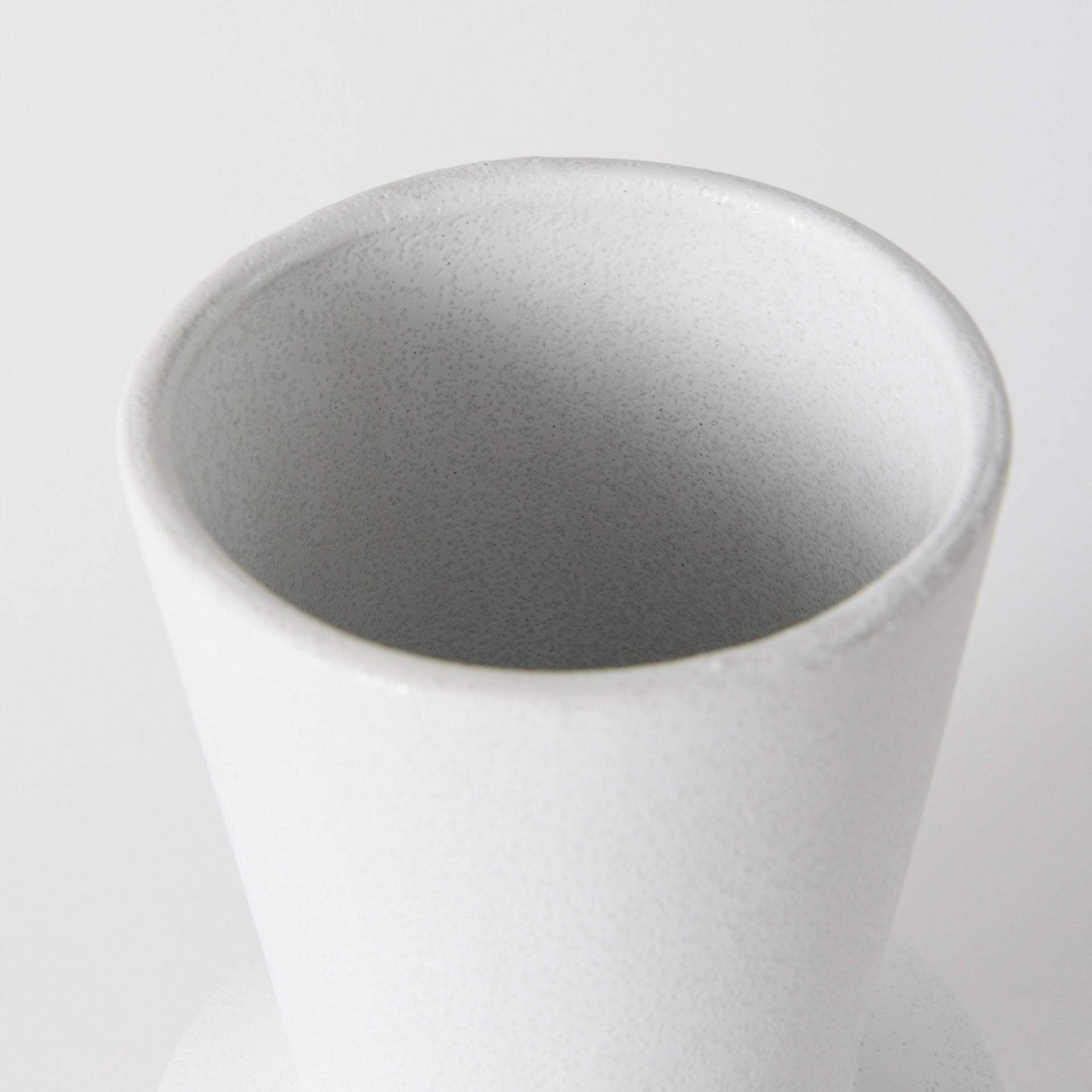 9" White Contempo Deco Ceramic Vase - Homeroots - Flyclothing LLC