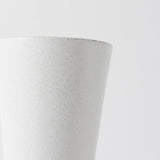 9" White Contempo Deco Ceramic Vase