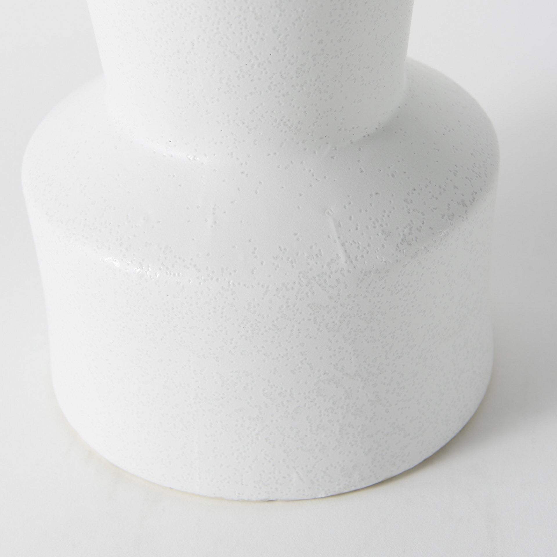 9" White Contempo Deco Ceramic Vase - Homeroots - Flyclothing LLC