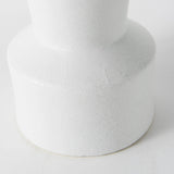 9" White Contempo Deco Ceramic Vase - Homeroots