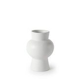 11" White Contempo Deco Ceramic Vase - Homeroots - Flyclothing LLC