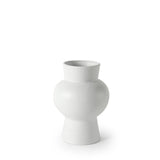 11" White Contempo Deco Ceramic Vase - Homeroots