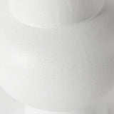 11" White Contempo Deco Ceramic Vase - Homeroots