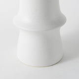 17" White Contempo Deco Ceramic Vase - Homeroots