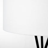 66" Black Tripod Floor Lamp With White Fabric Drum Shade - Homeroots - Flyclothing LLC