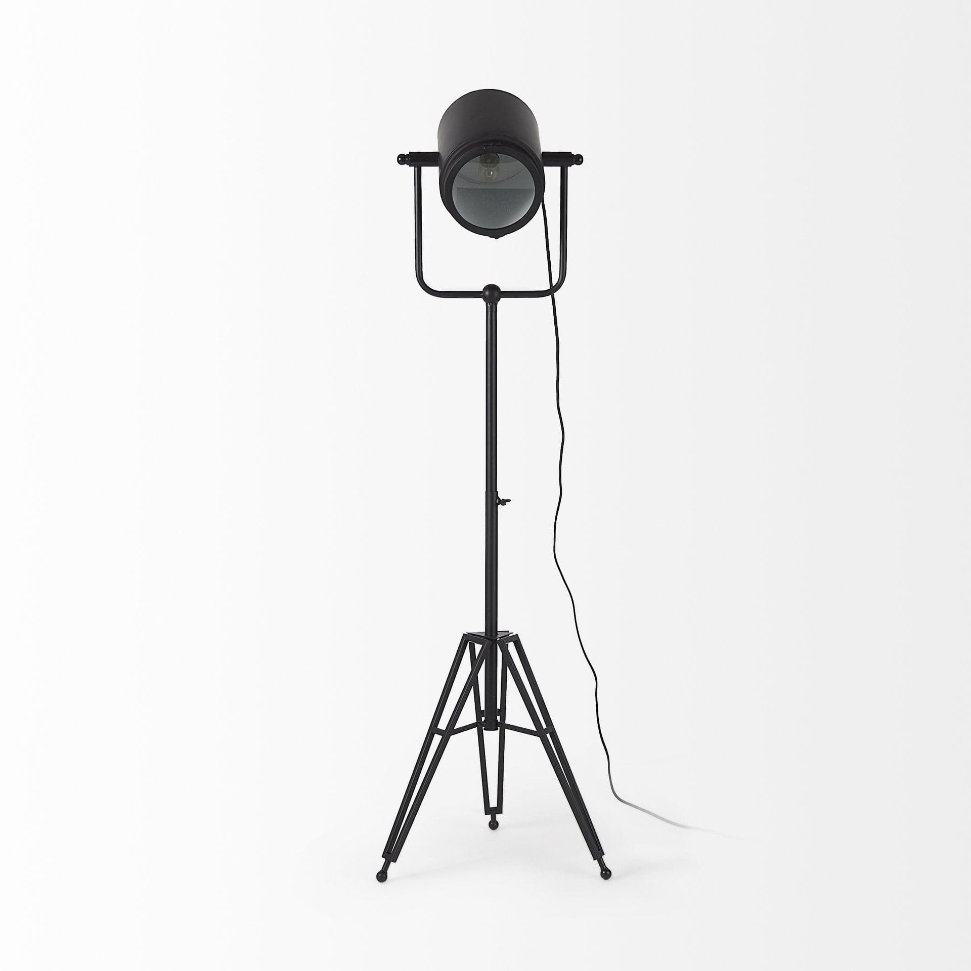 61" Black Movie Set Floor Lamp - Homeroots